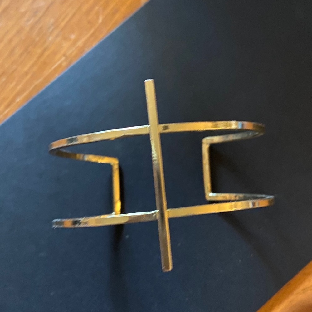 Gold Modern Bangle Cuff